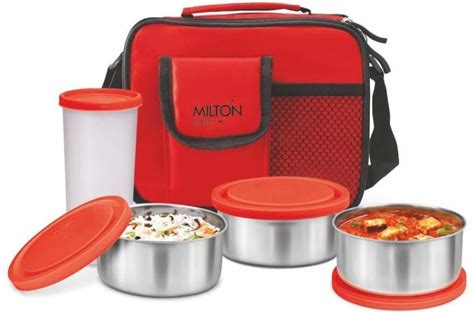 milton steel lunch box with plastic lid|milton lunch bag without box.